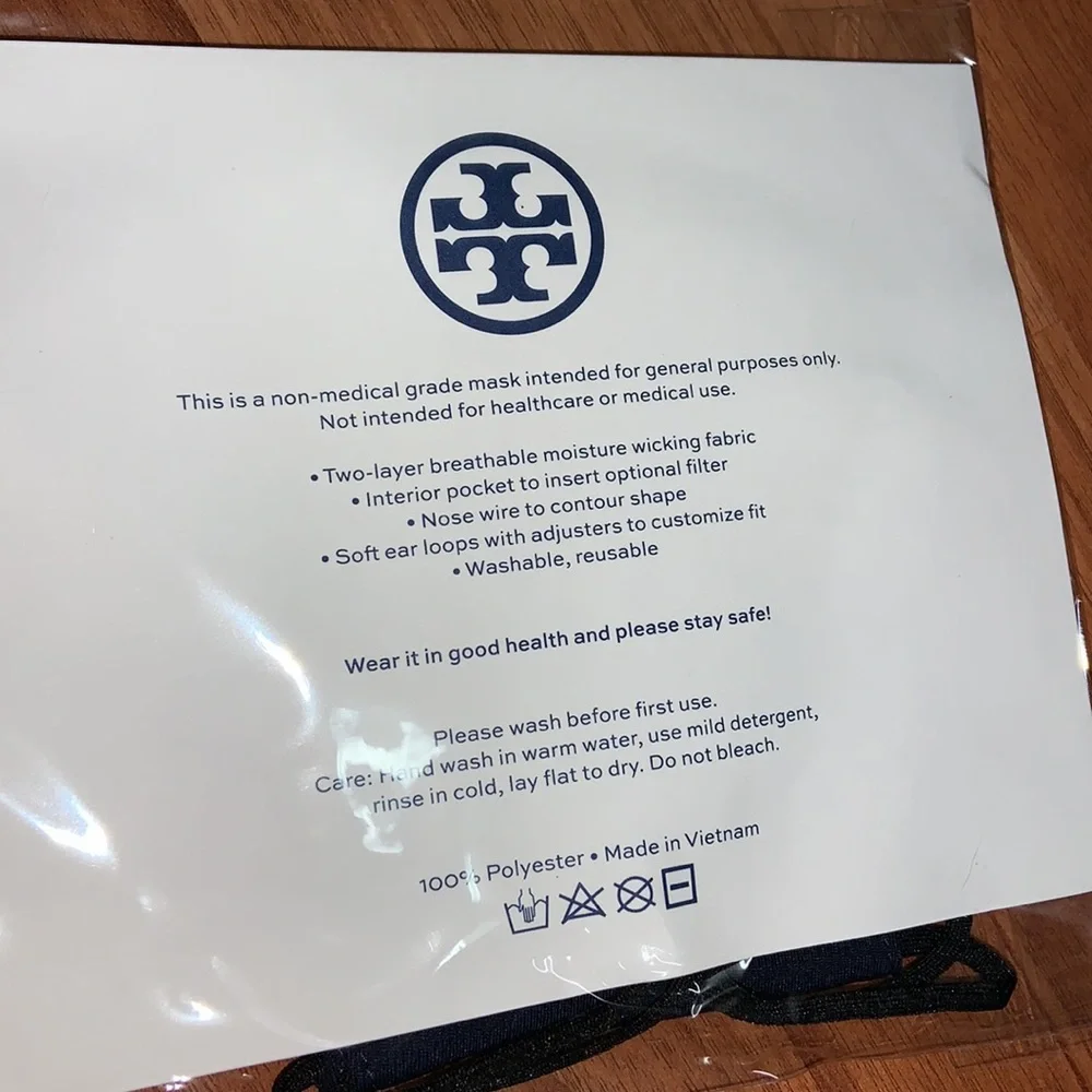 NWT Tory Burch Face Mask